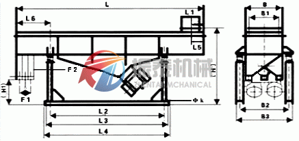 直線振動(dòng)篩安裝尺寸